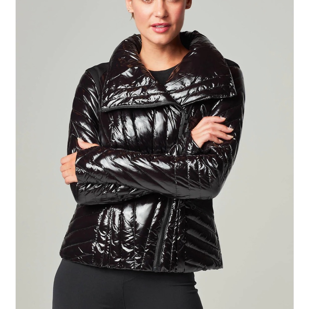 Blanc Noir Motion Panel Puffer Shiny, NWT, size small